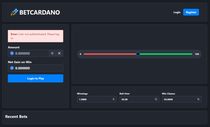 Integration for betcardano.com